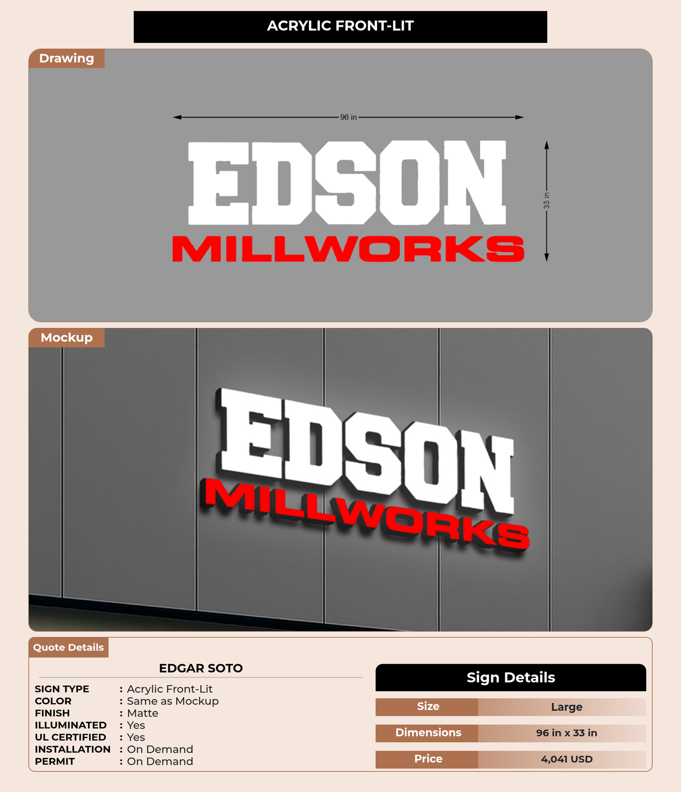 CUSTOM MOCKUP SIGN FOR Edgar Soto