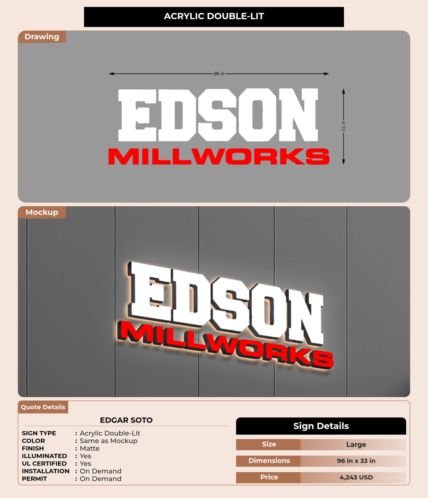 CUSTOM MOCKUP SIGN FOR Edgar Soto