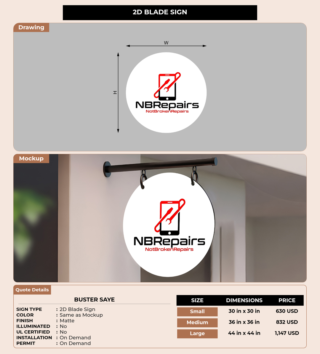 CUSTOM MOCKUP SIGN FOR Buster Saye
