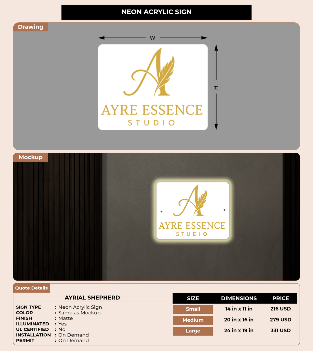 CUSTOM MOCKUP SIGN FOR Ayrial Shepherd