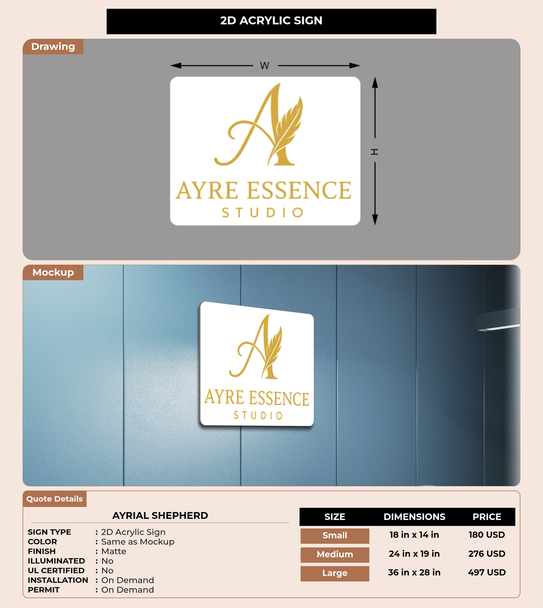 CUSTOM MOCKUP SIGN FOR Ayrial Shepherd