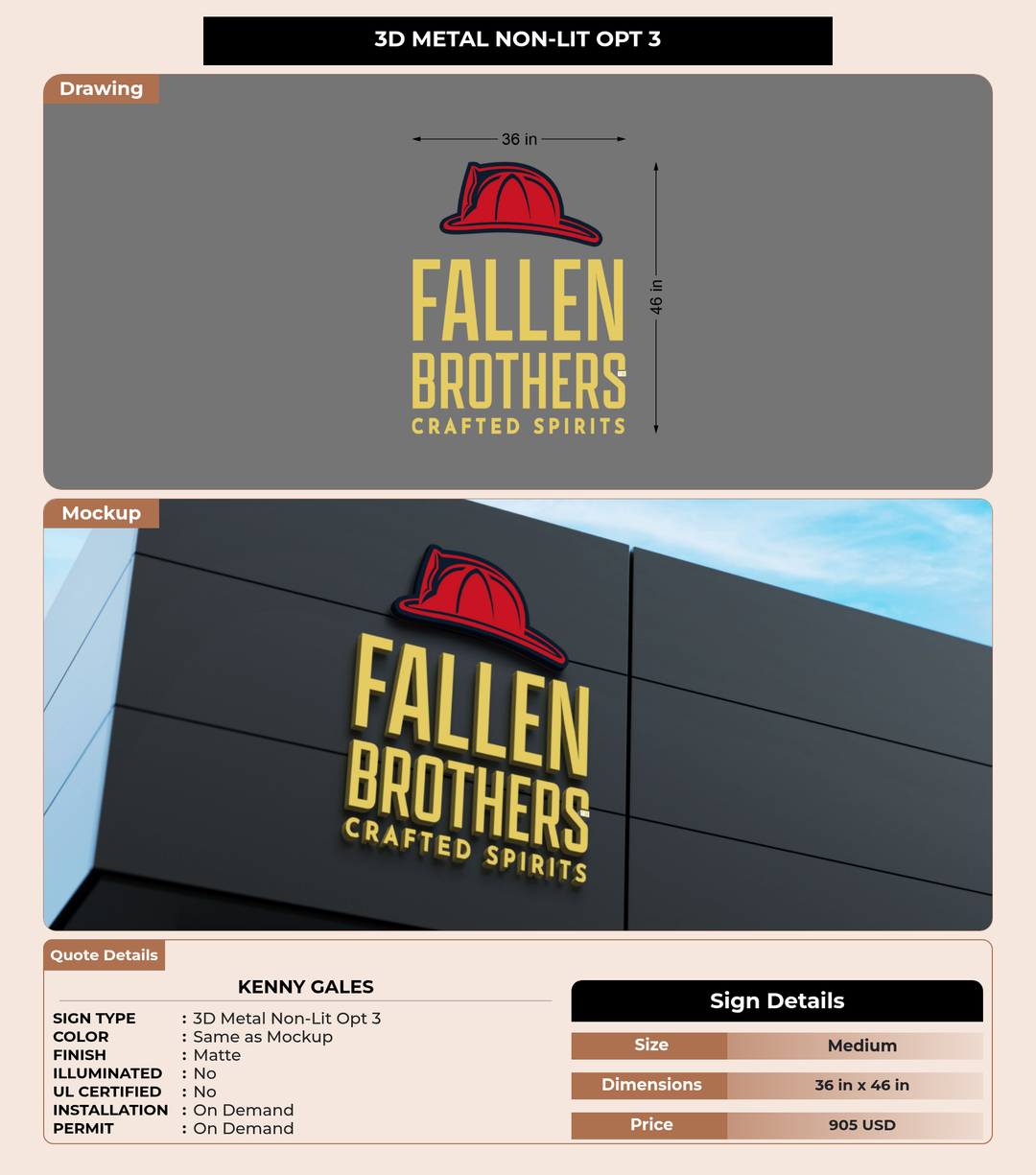 CUSTOM MOCKUP SIGN FOR Kenny Gales