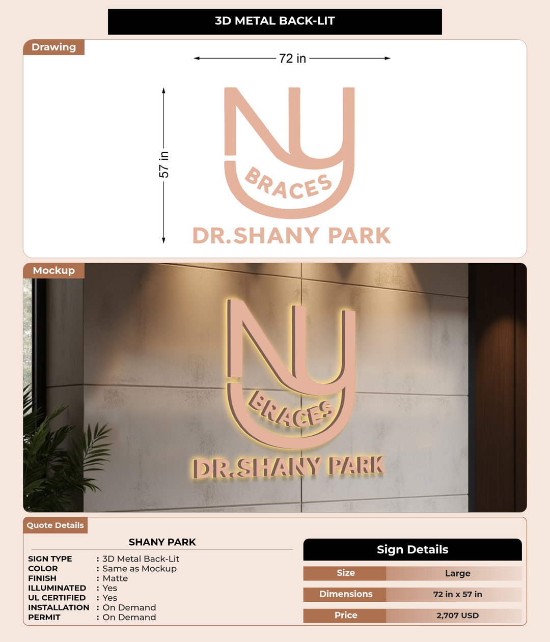 CUSTOM MOCKUP SIGN FOR Shany Park
