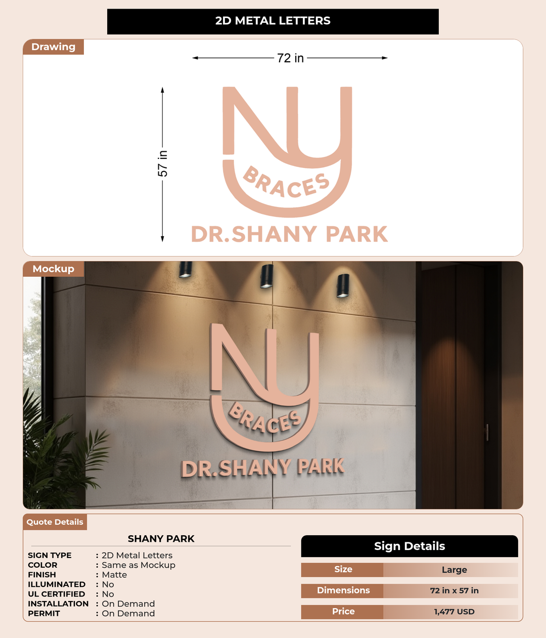 CUSTOM MOCKUP SIGN FOR Shany Park