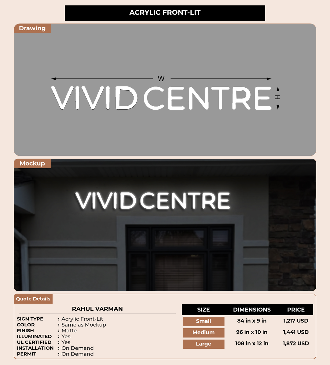 CUSTOM MOCKUP SIGN FOR Rahul Varman