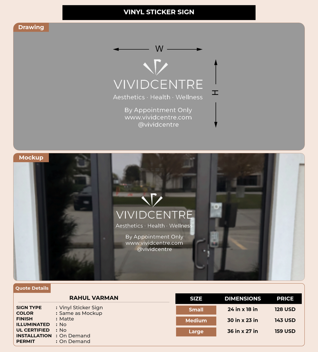 CUSTOM MOCKUP SIGN FOR Rahul Varman