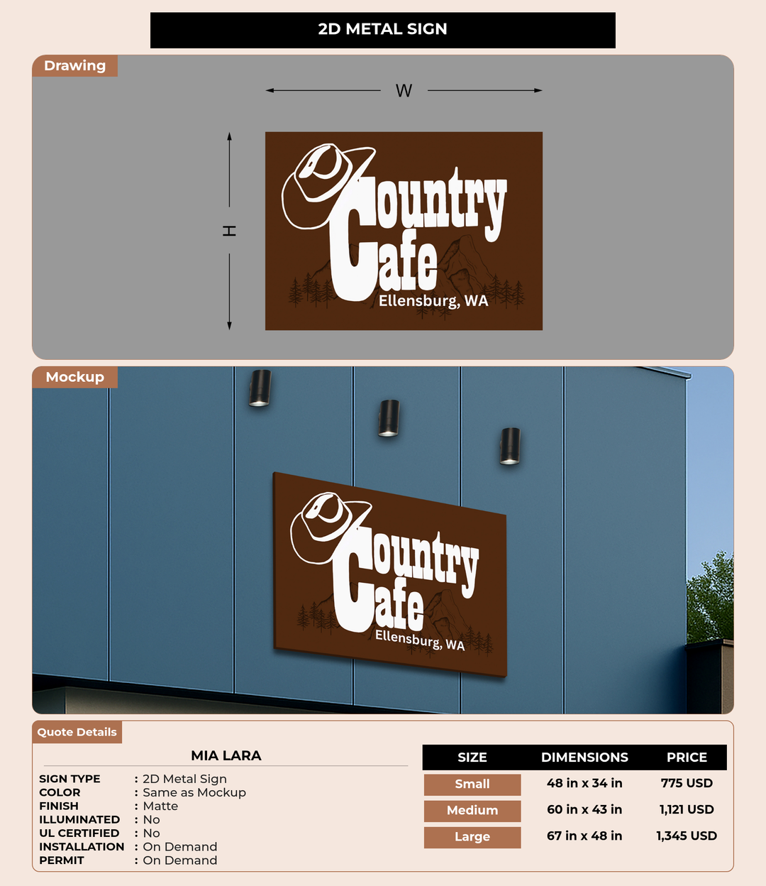 CUSTOM MOCKUP SIGN FOR Mia lara