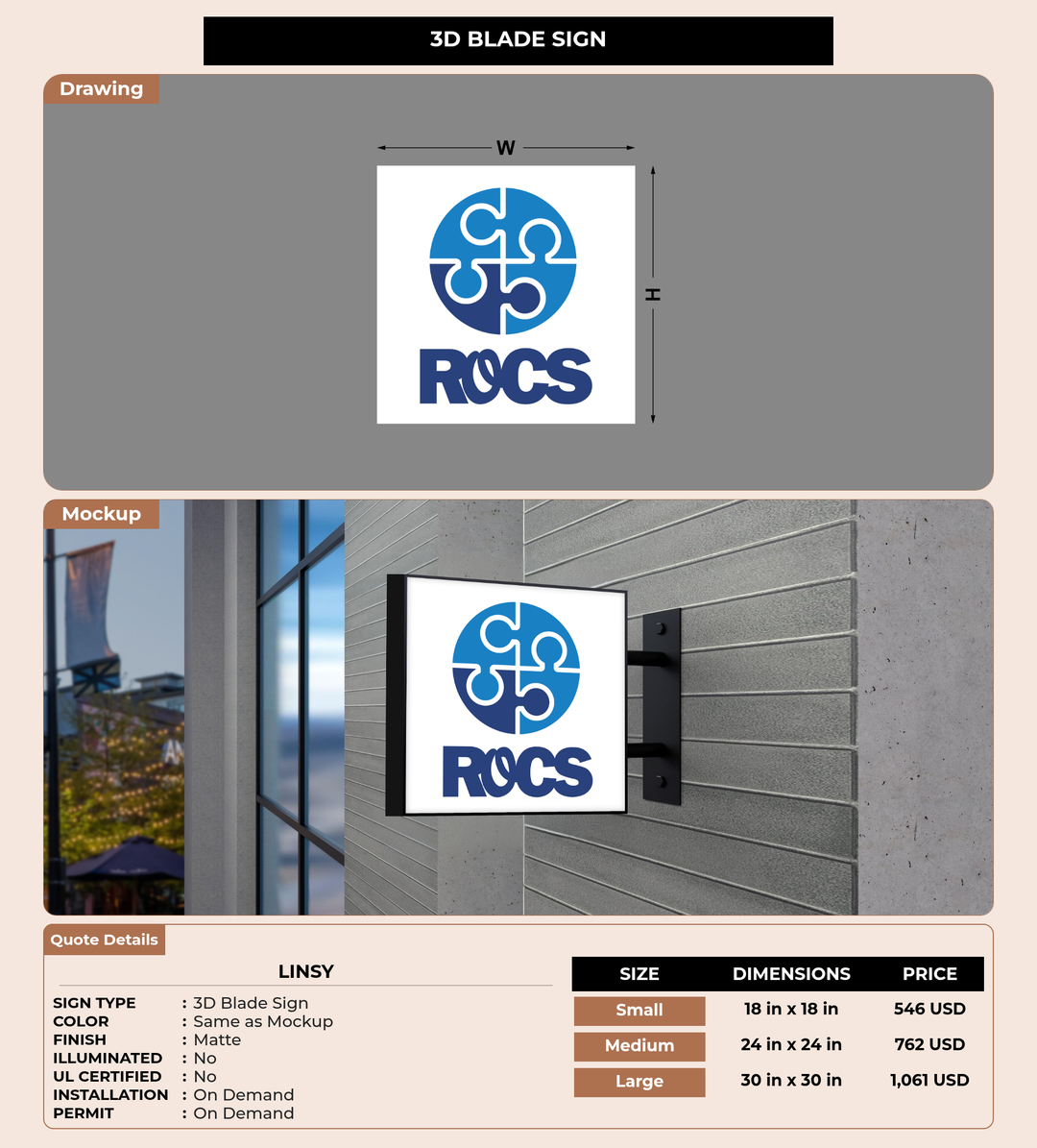 CUSTOM MOCKUP SIGN FOR Linsy