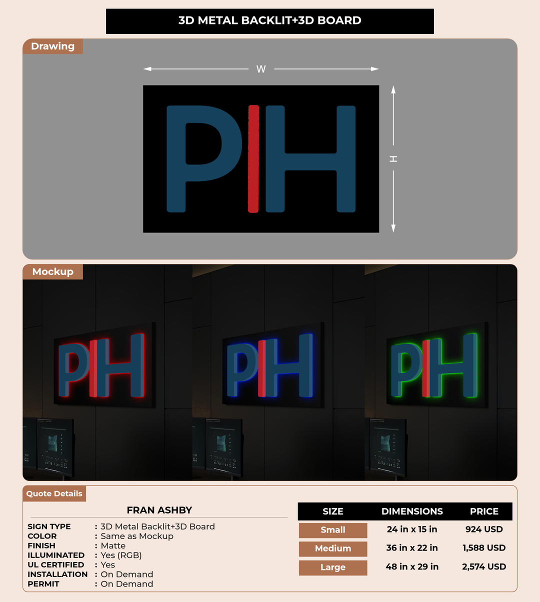 CUSTOM MOCKUP SIGN FOR Fran Ashby