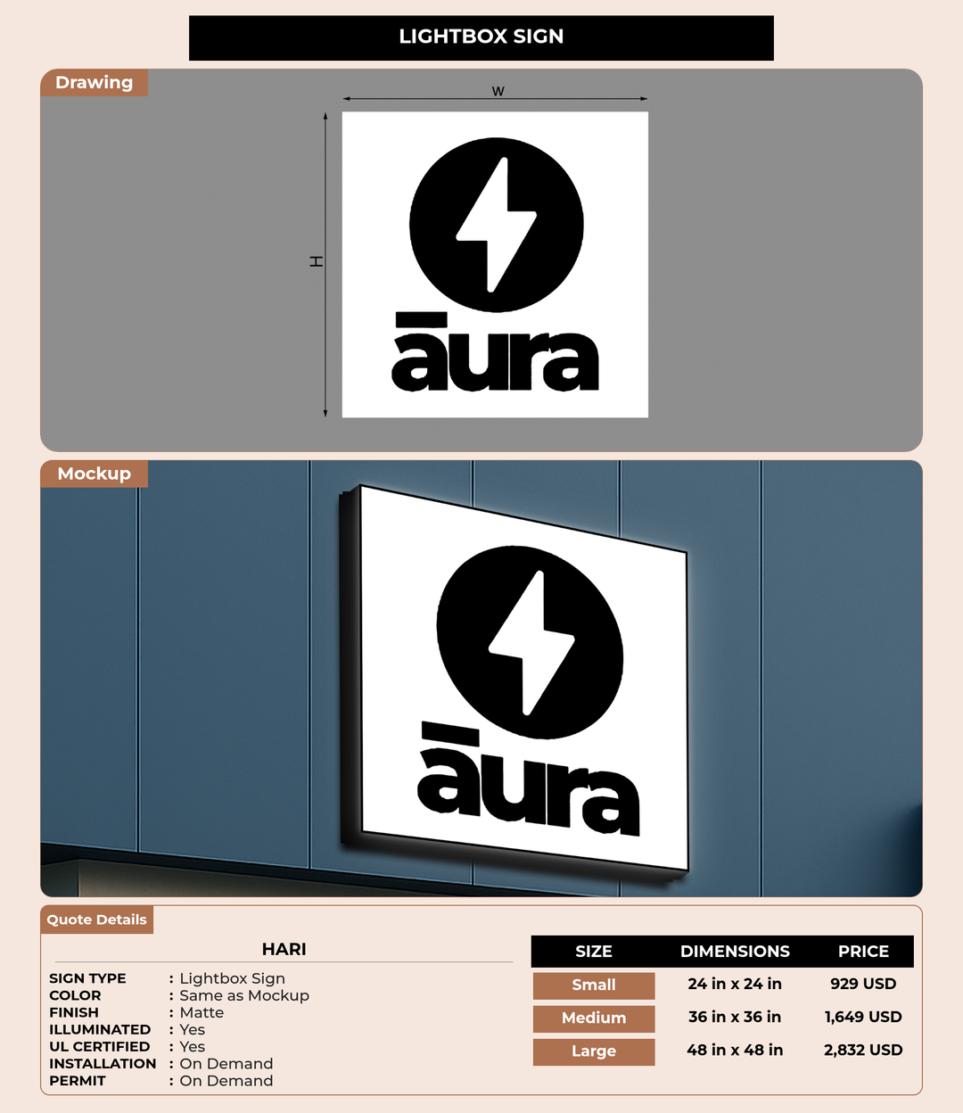 CUSTOM MOCKUP SIGN FOR Hari