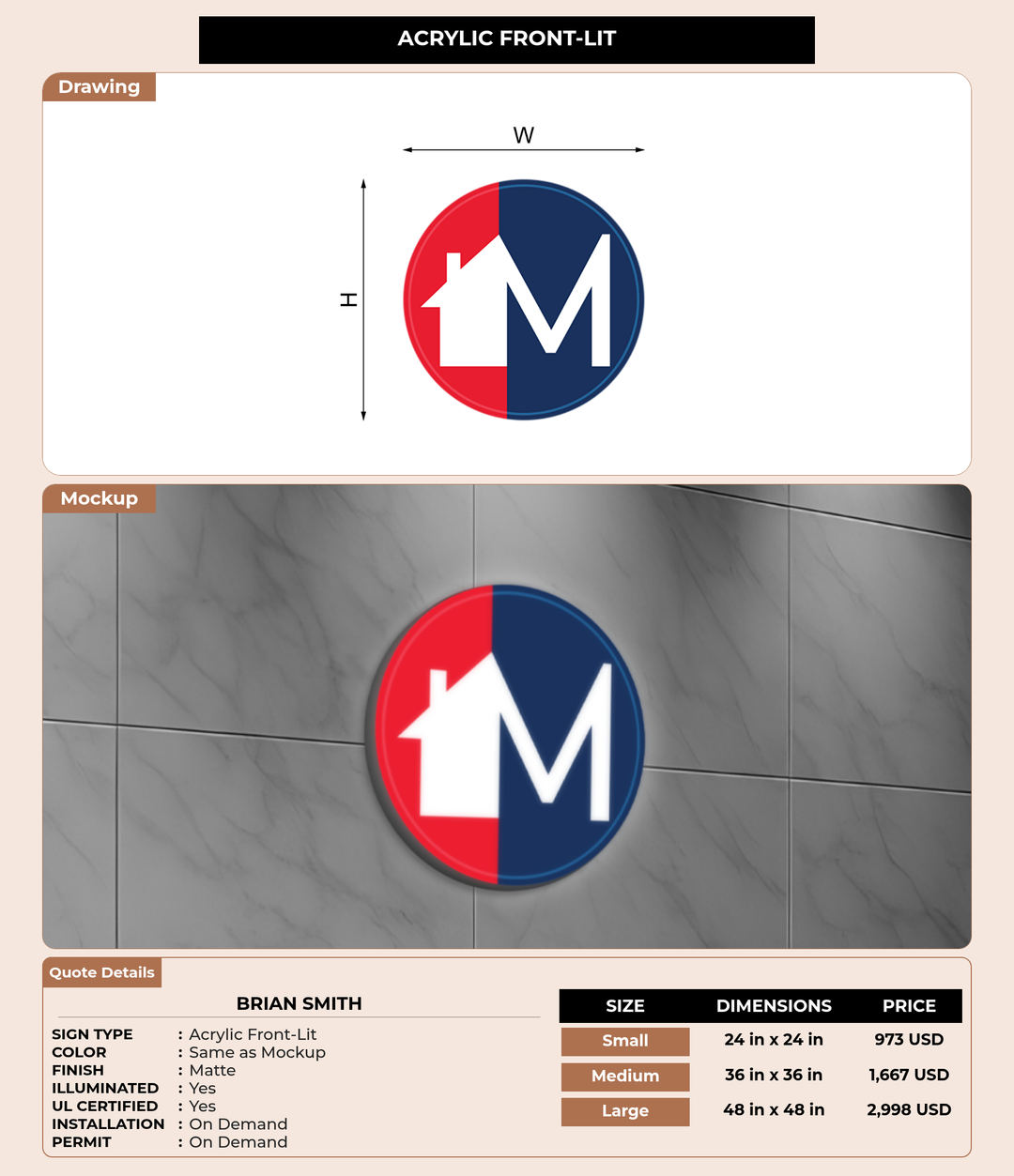CUSTOM MOCKUP SIGN FOR Brian Smith