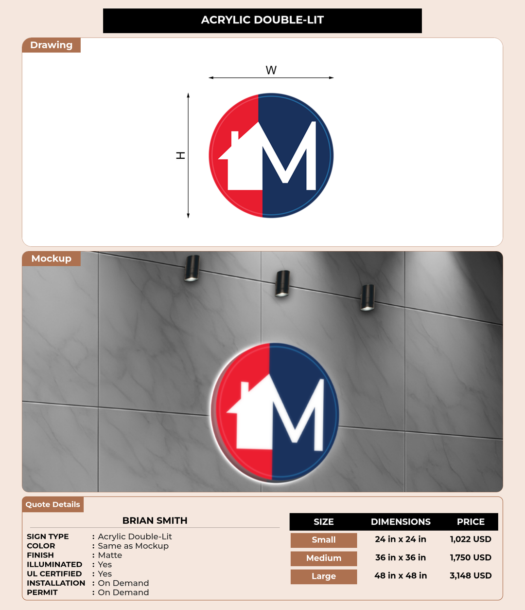 CUSTOM MOCKUP SIGN FOR Brian Smith