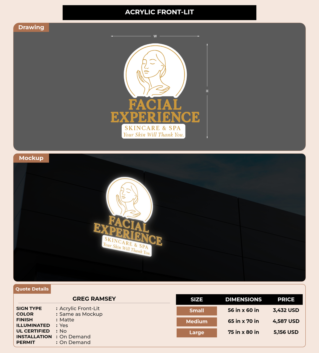 CUSTOM MOCKUP SIGN FOR Greg Ramsey