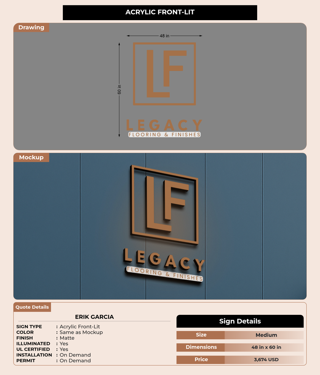 CUSTOM MOCKUP SIGN FOR Erik Garcia