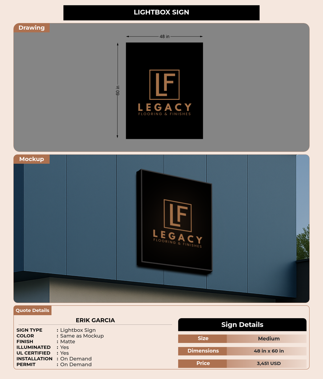 CUSTOM MOCKUP SIGN FOR Erik Garcia