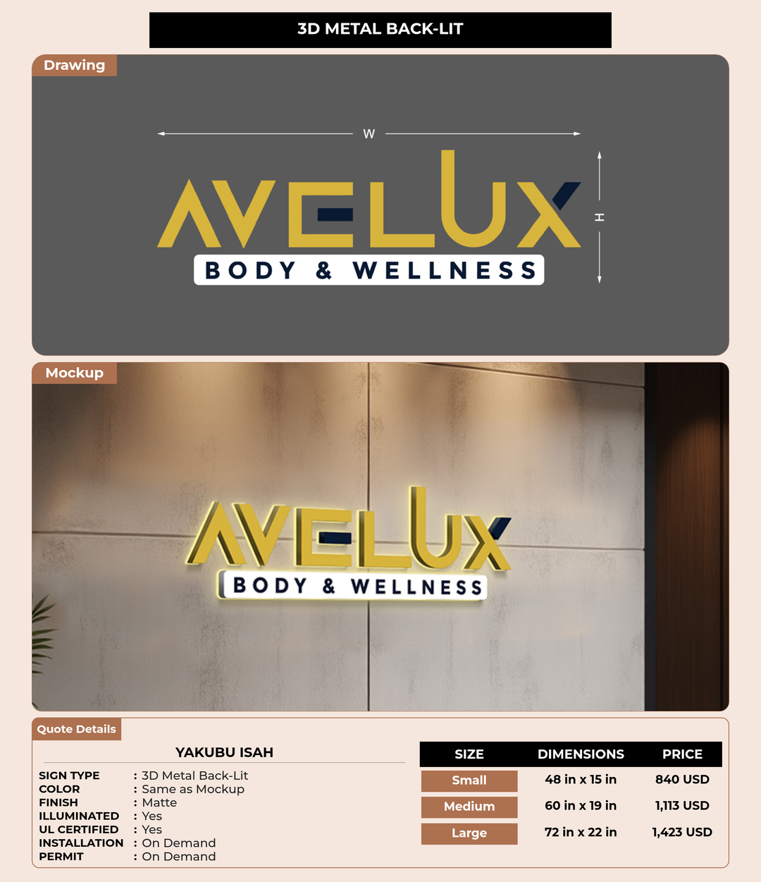 CUSTOM MOCKUP SIGN FOR yakubu isah