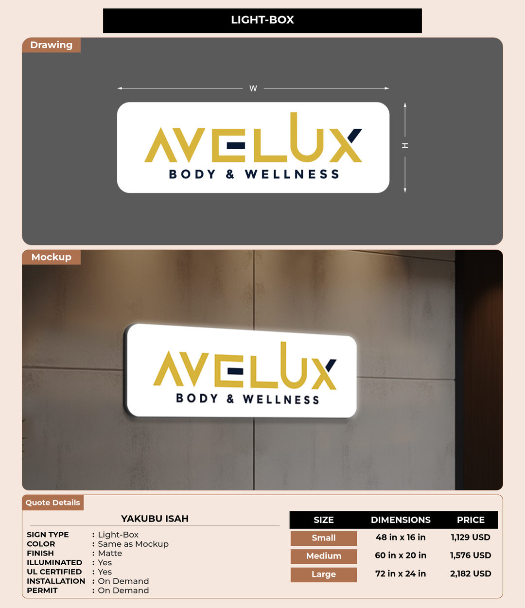 CUSTOM MOCKUP SIGN FOR yakubu isah