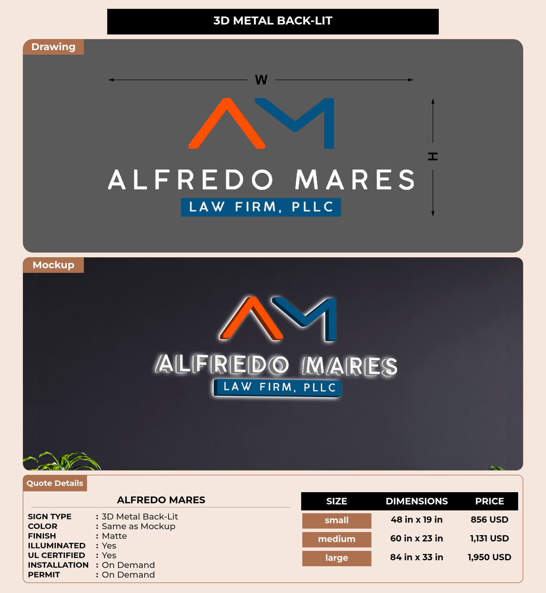 CUSTOM MOCKUP SIGN FOR Alfredo Mares