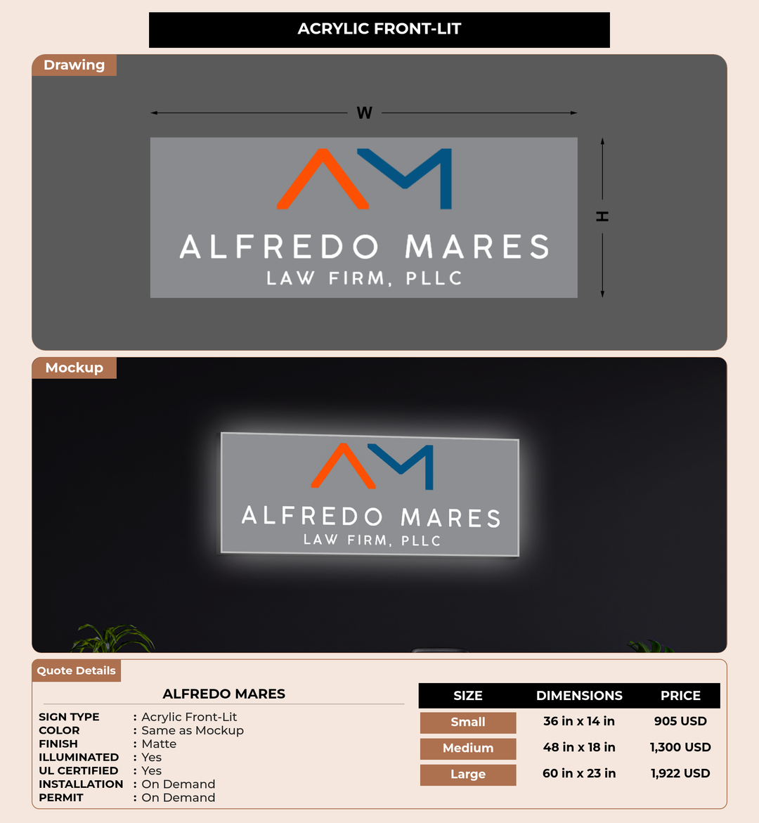 CUSTOM MOCKUP SIGN FOR Alfredo Mares
