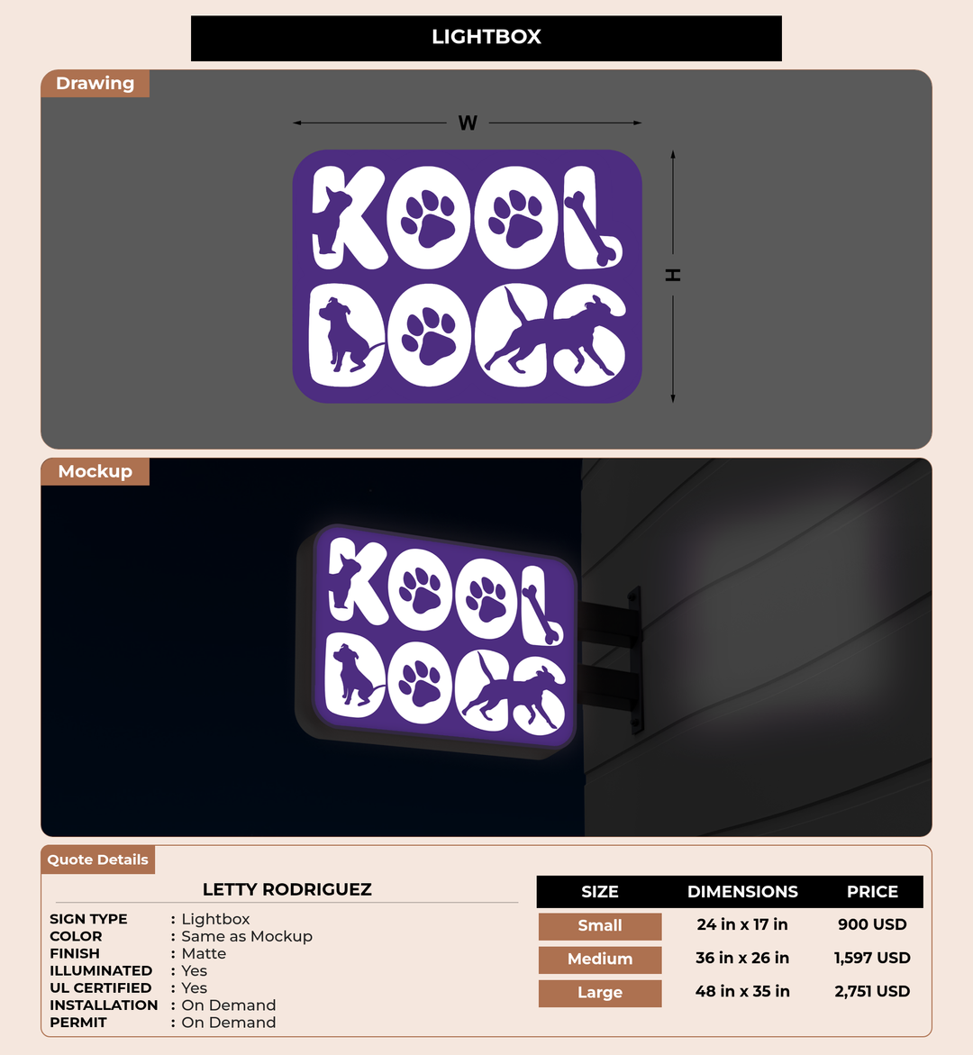 CUSTOM MOCKUP SIGN FOR Letty Rodriguez