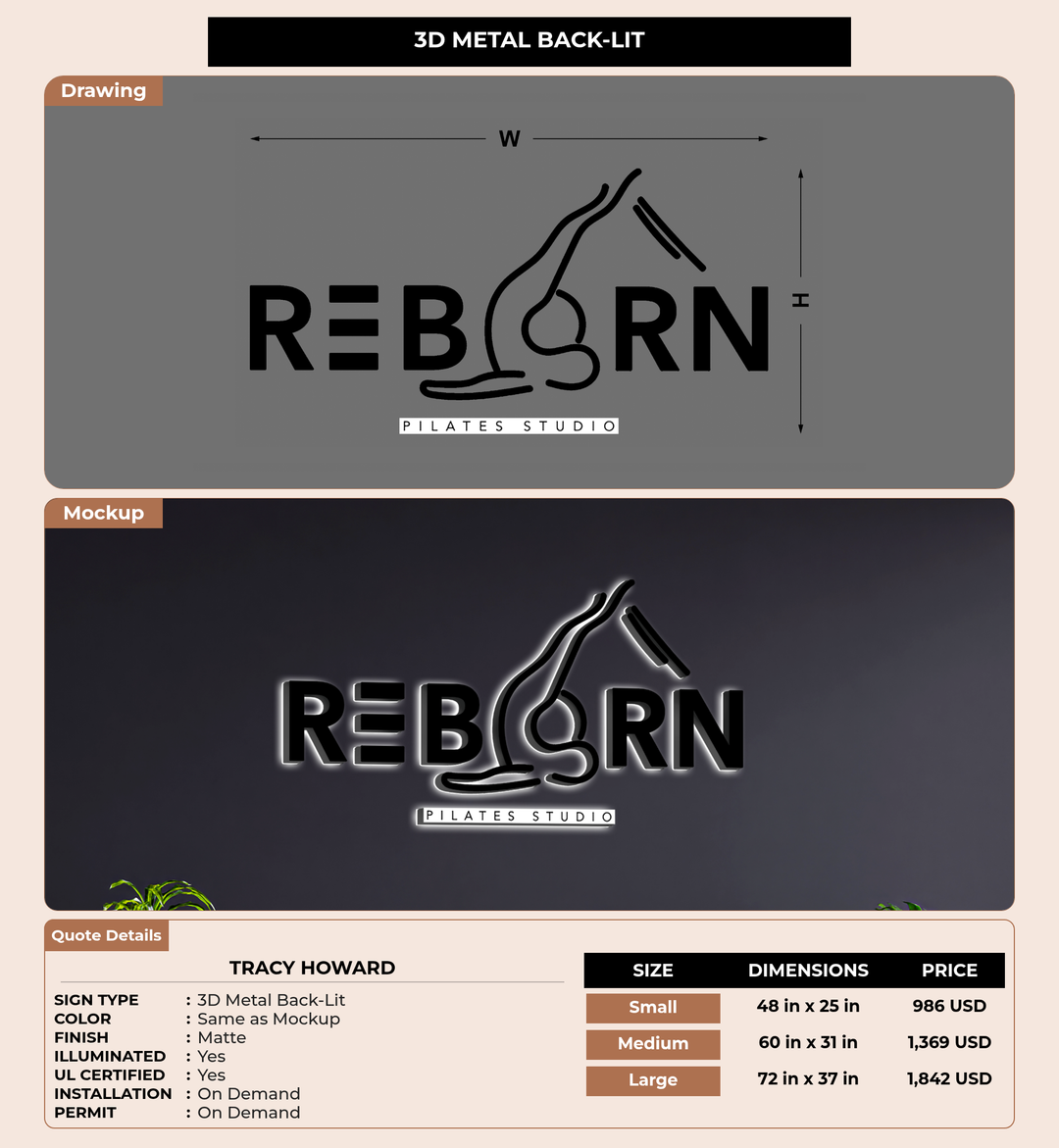CUSTOM MOCKUP SIGN FOR Tracy Howard