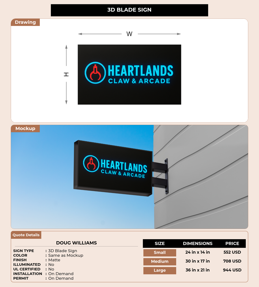 CUSTOM MOCKUP SIGN FOR Doug Williams
