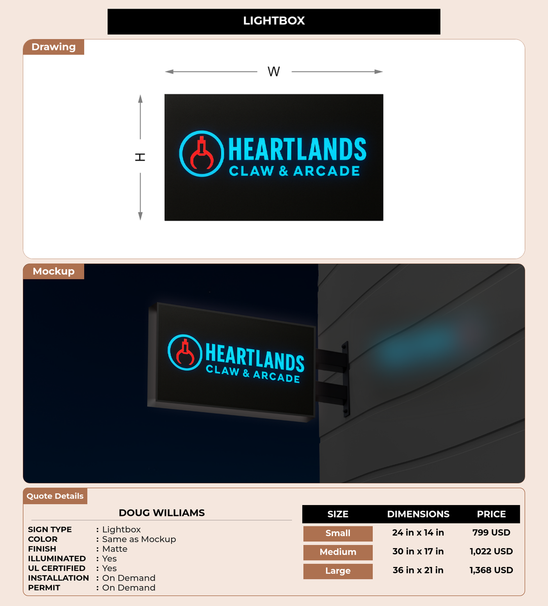 CUSTOM MOCKUP SIGN FOR Doug Williams