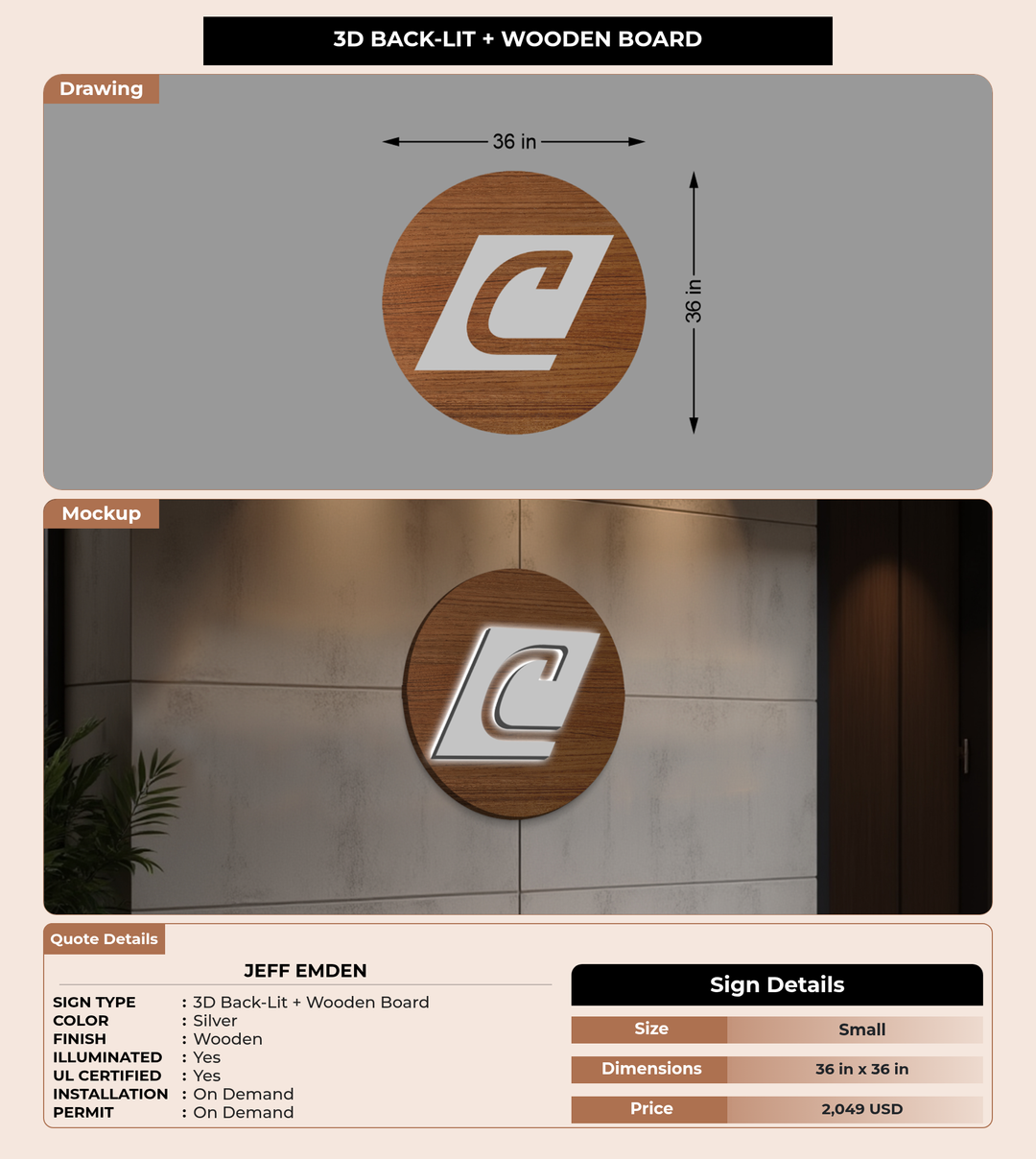 CUSTOM MOCKUP SIGN FOR Jeff Emden