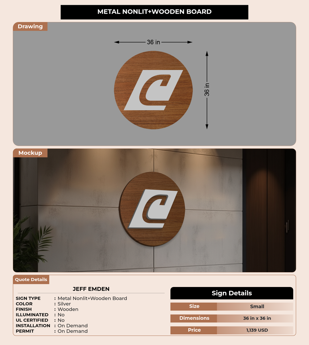 CUSTOM MOCKUP SIGN FOR Jeff Emden