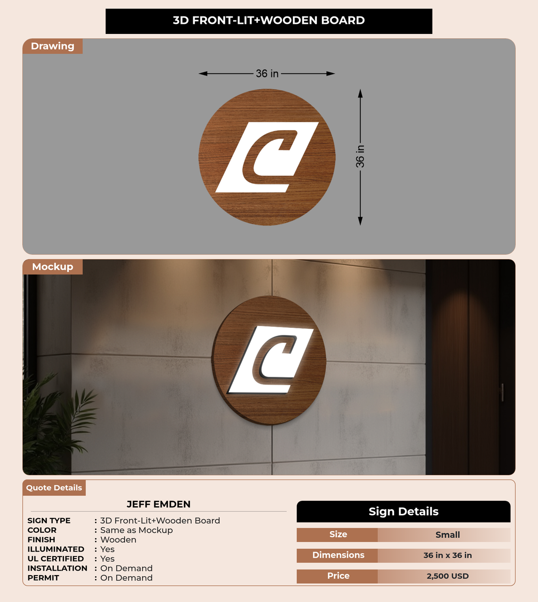 CUSTOM MOCKUP SIGN FOR Jeff Emden