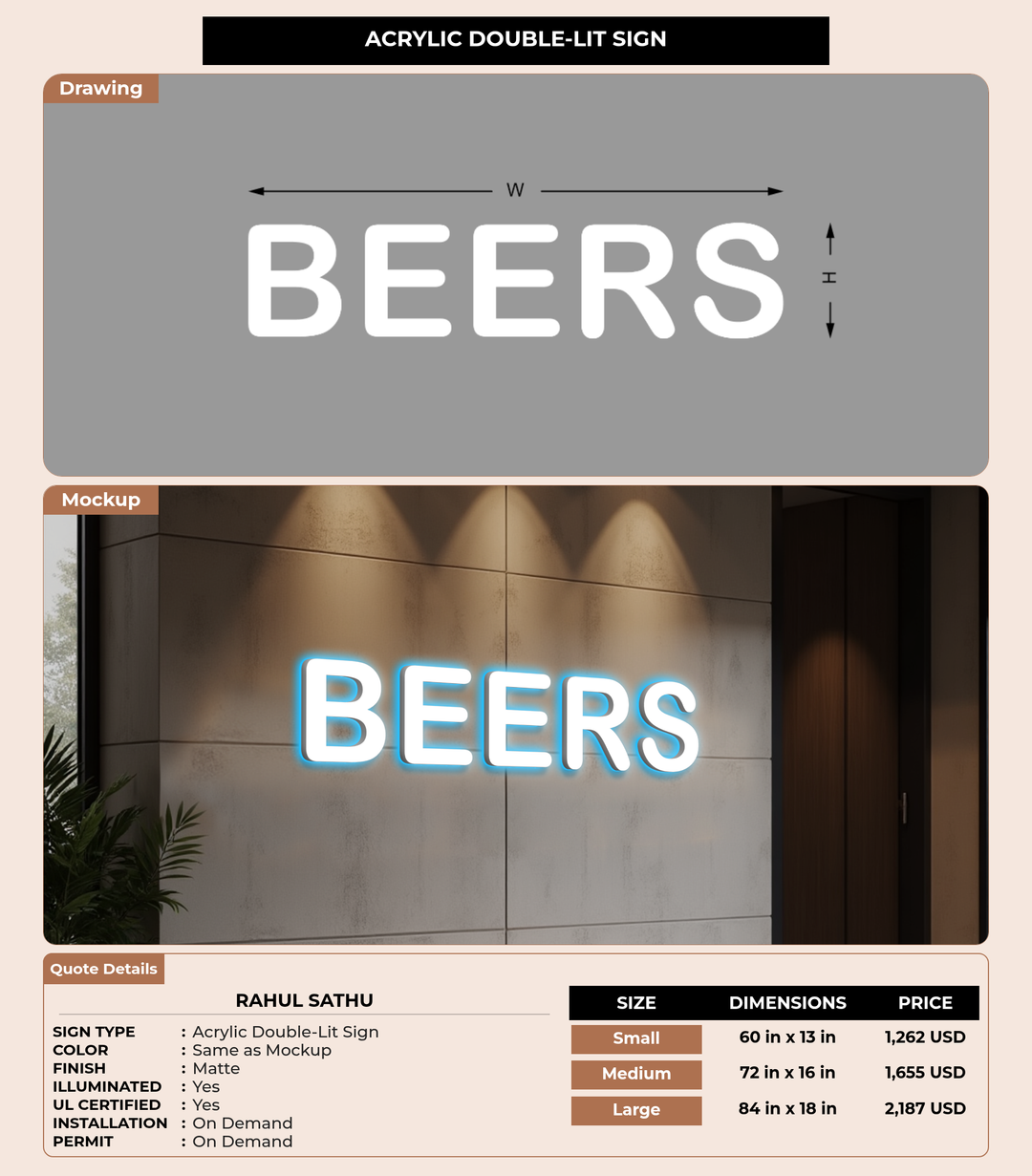 CUSTOM MOCKUP SIGN FOR Rahul Sathu