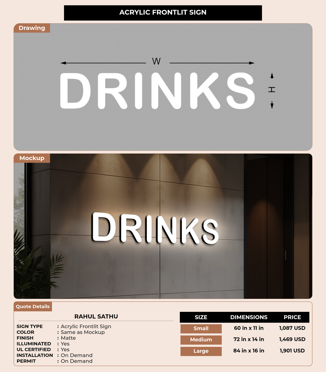 CUSTOM MOCKUP SIGN FOR Rahul Sathu