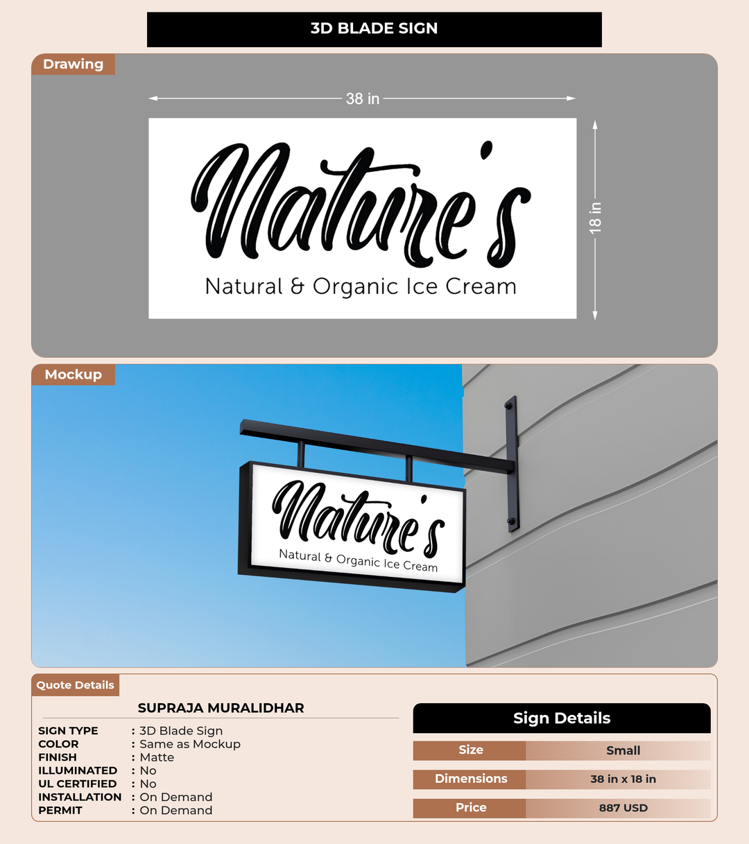 CUSTOM MOCKUP SIGN FOR Supraja Muralidhar