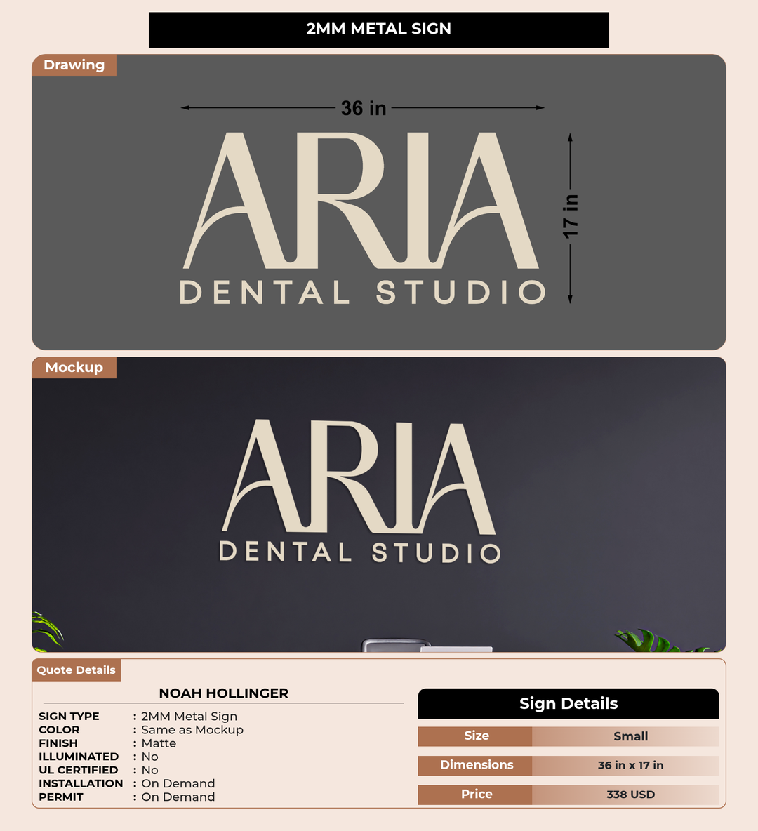 CUSTOM MOCKUP SIGN FOR Noah Hollinger