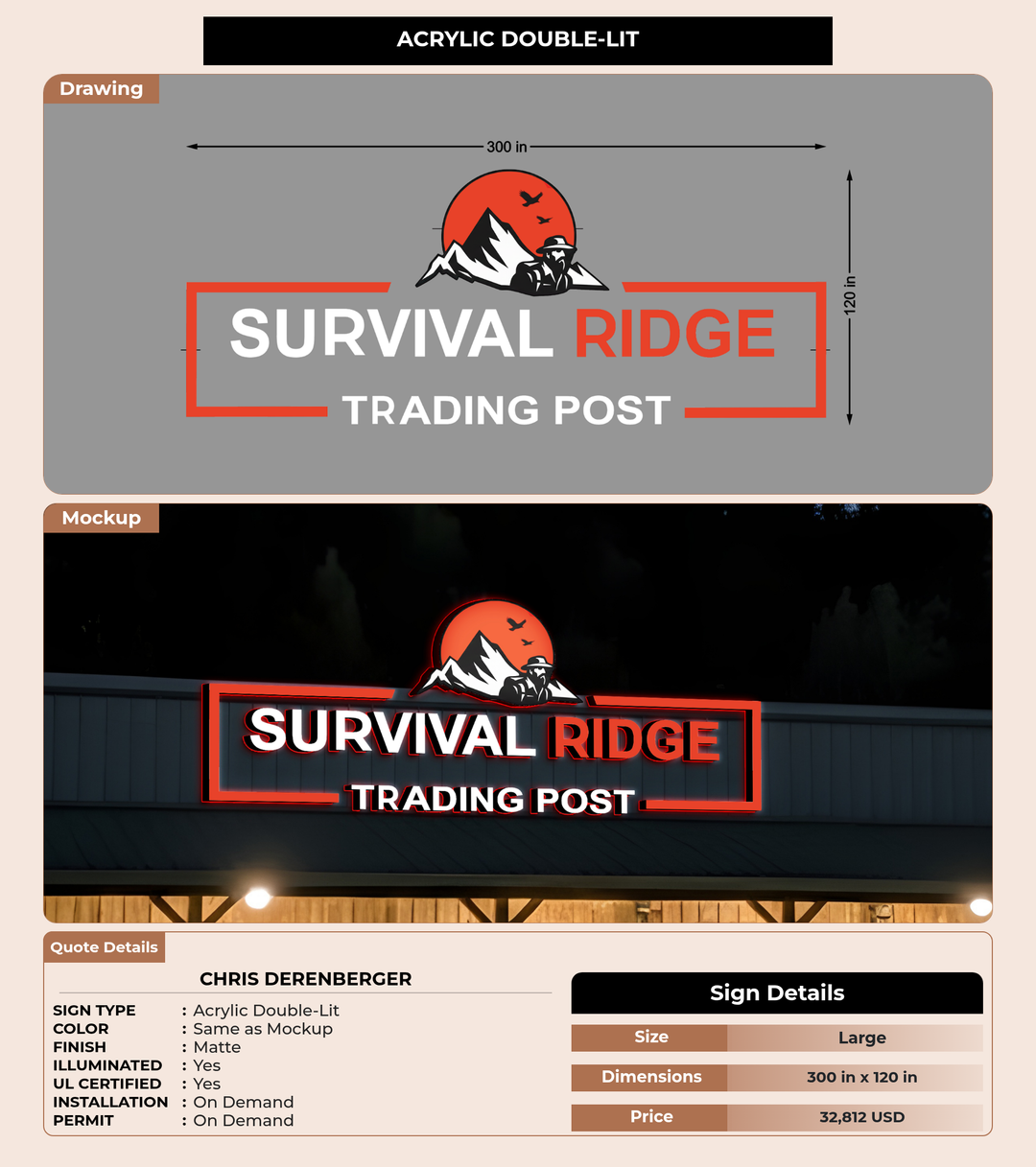 CUSTOM MOCKUP SIGN FOR Chris Derenberger