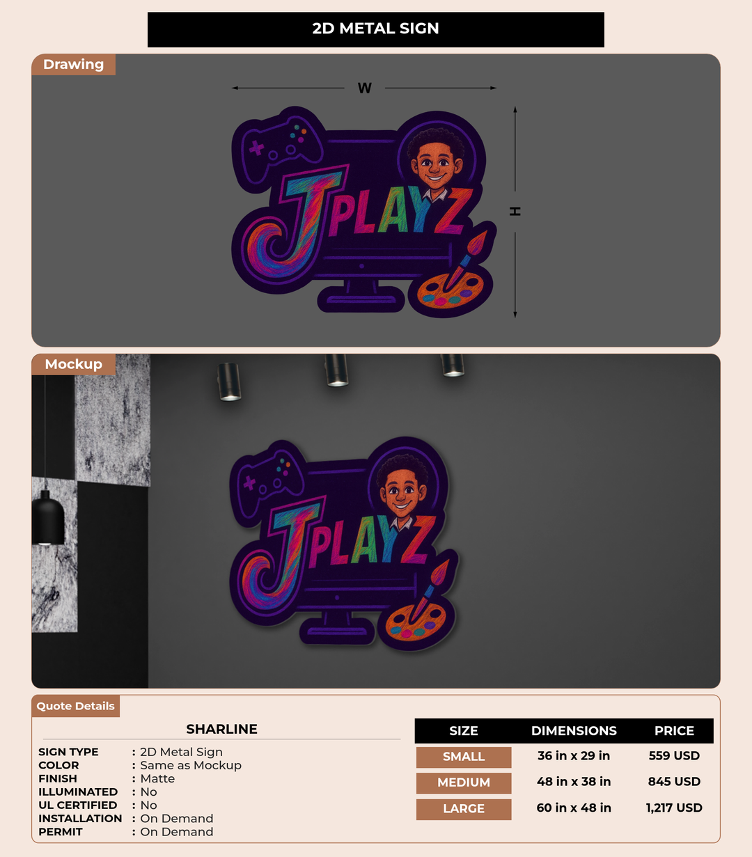 CUSTOM MOCKUP SIGN FOR Sharline
