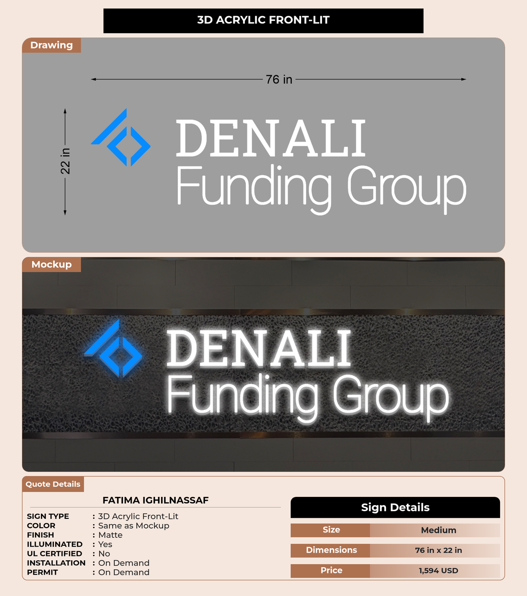 CUSTOM MOCKUP SIGN FOR Fatima Ighilnassaf