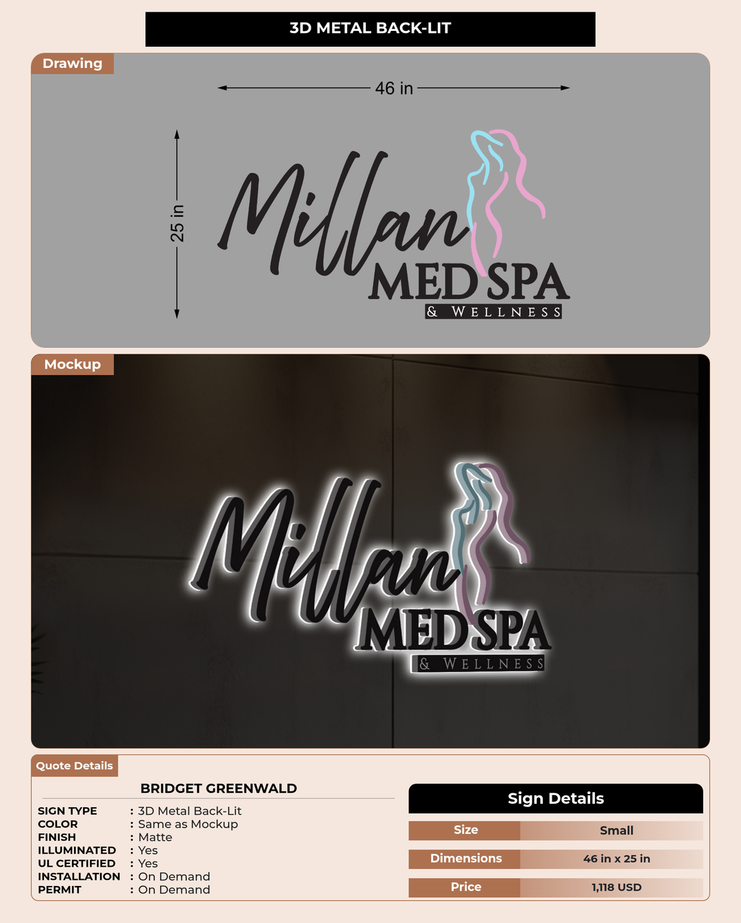 CUSTOM MOCKUP SIGN FOR bridget greenwald