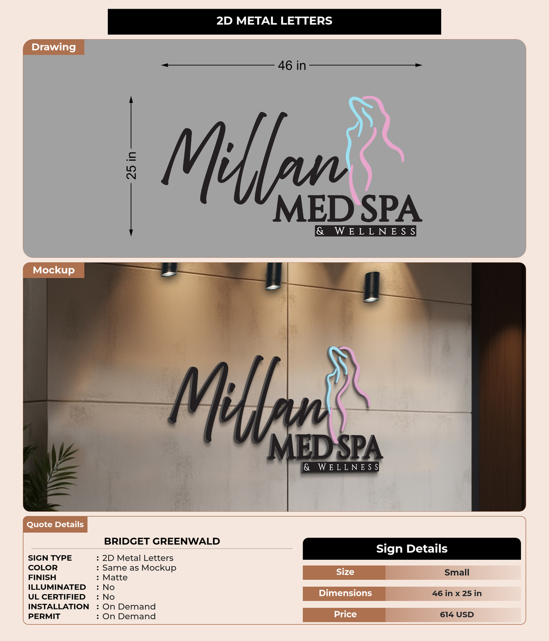 CUSTOM MOCKUP SIGN FOR bridget greenwald