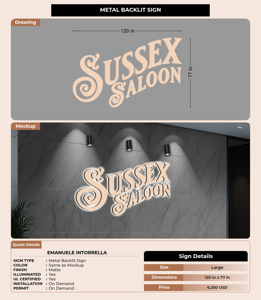 CUSTOM MOCKUP SIGN FOR Emanuele Intorrella