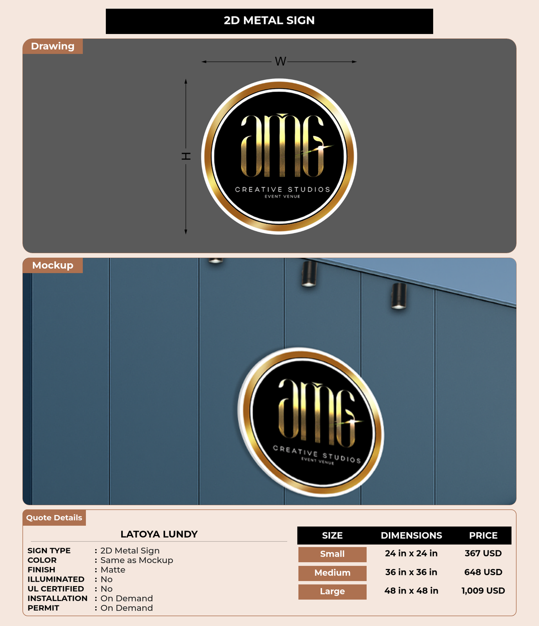CUSTOM MOCKUP SIGN FOR latoya lundy