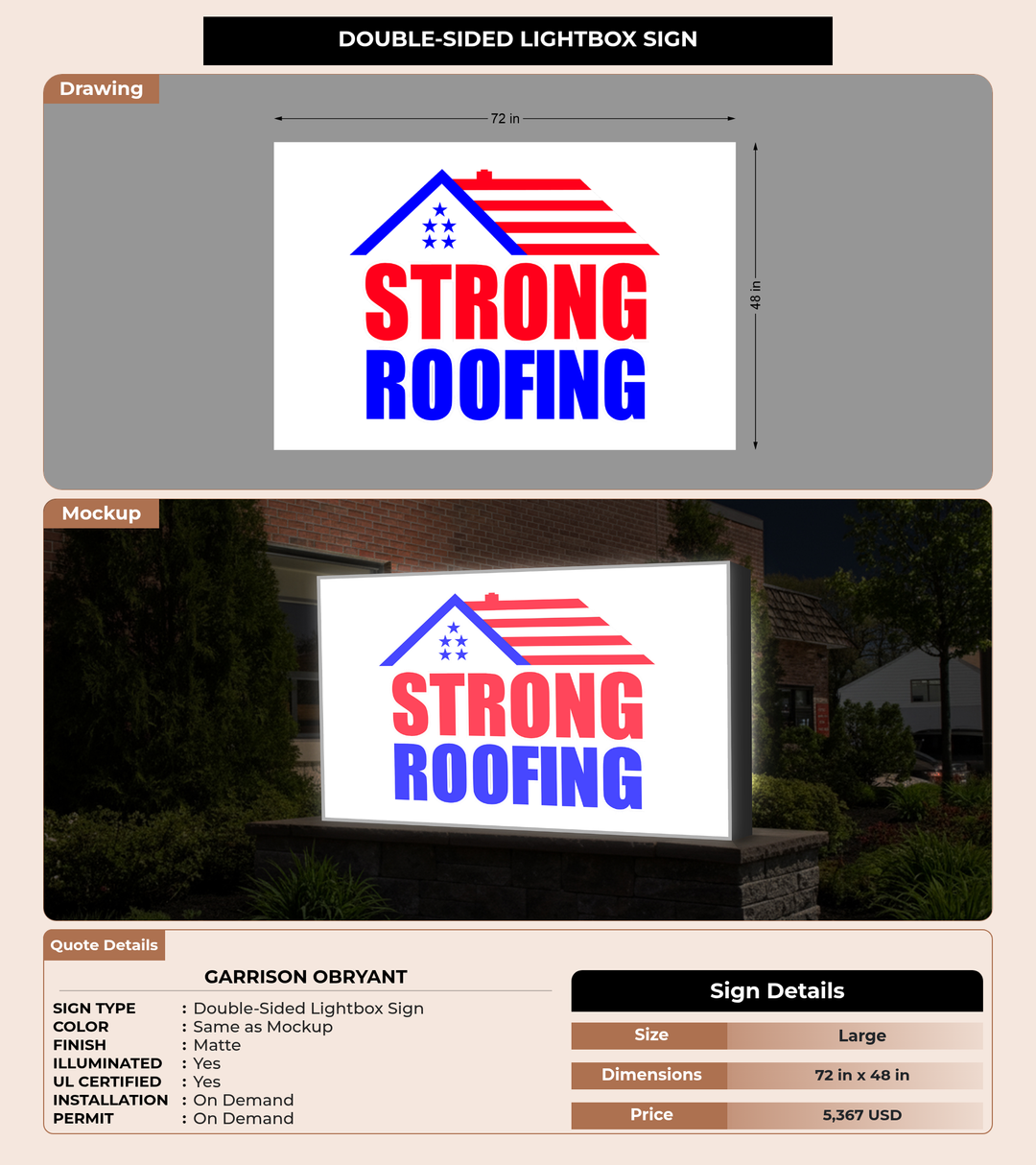 CUSTOM MOCKUP SIGN FOR Garrison OBryant