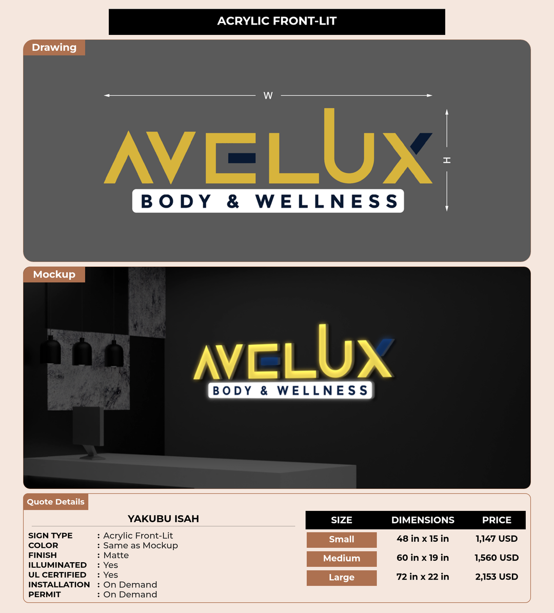 CUSTOM MOCKUP SIGN FOR yakubu isah