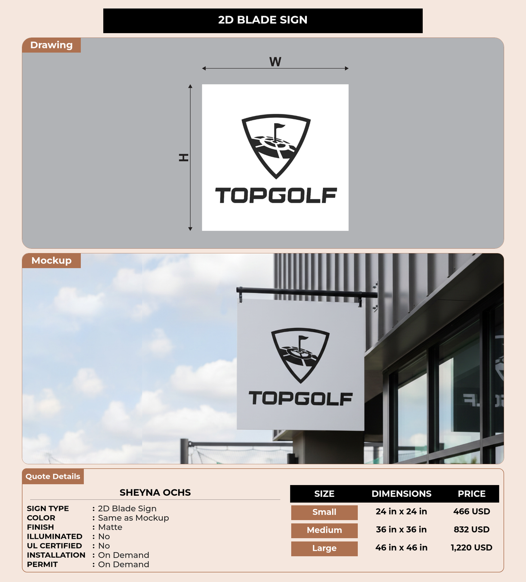 CUSTOM MOCKUP SIGN FOR Sheyna Ochs