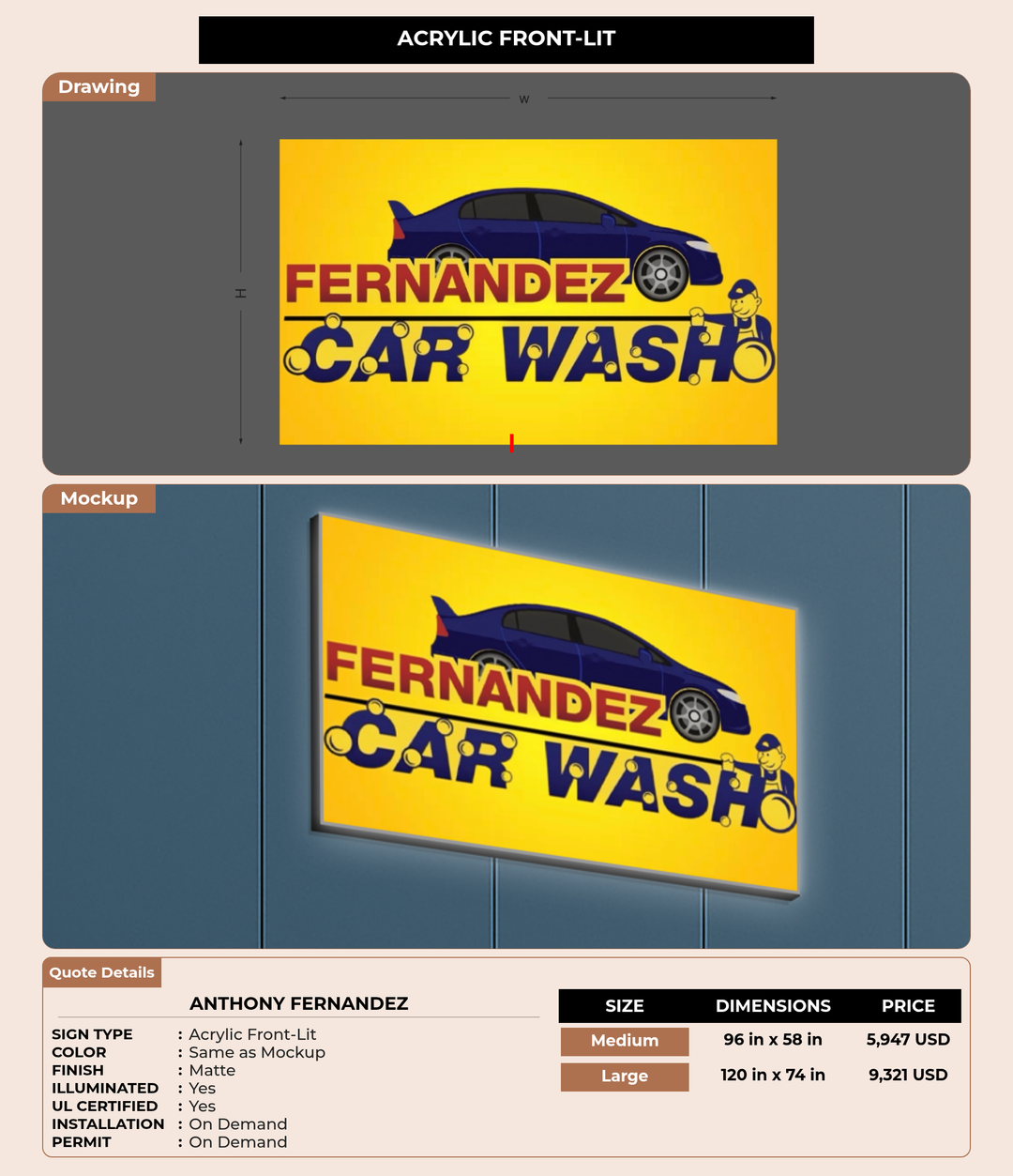 CUSTOM MOCKUP SIGN FOR Anthony Fernandez