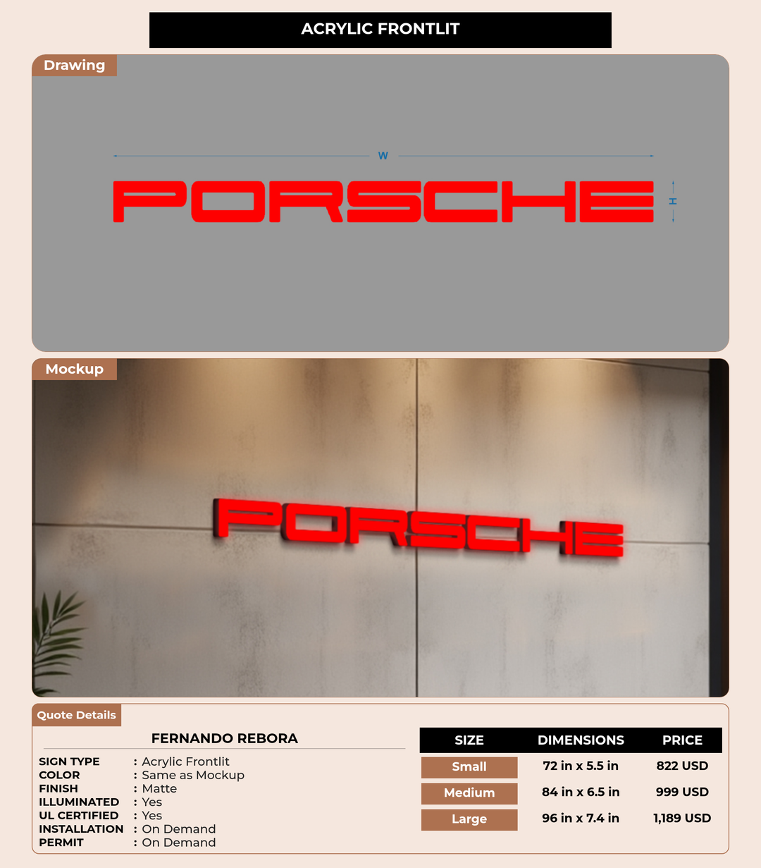 CUSTOM MOCKUP SIGN FOR Fernando Rebora
