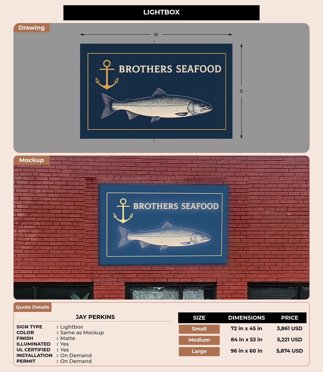 CUSTOM MOCKUP SIGN FOR Jay Perkins