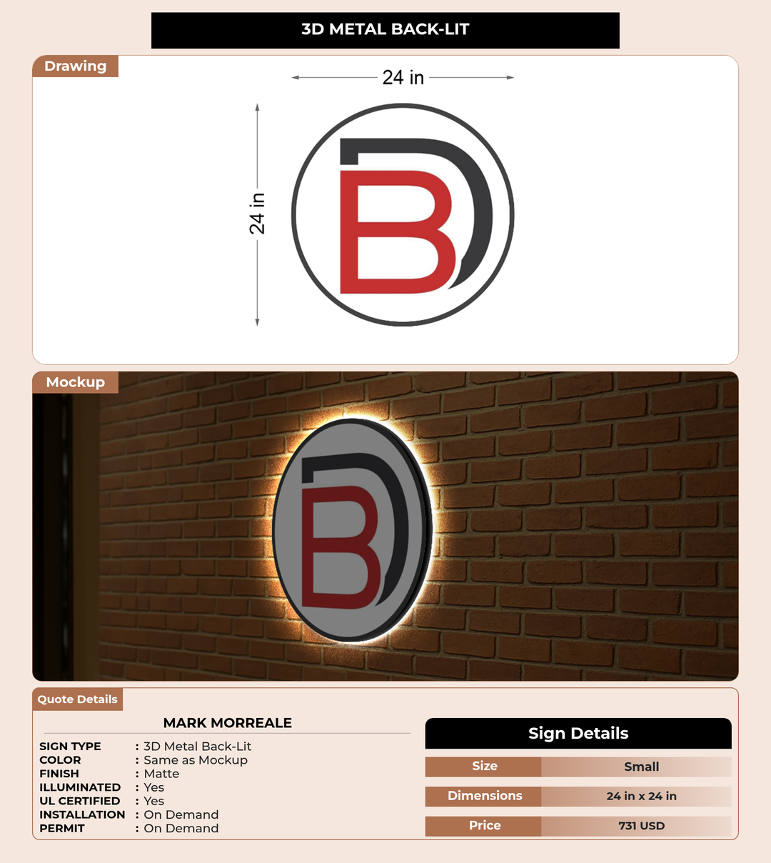 CUSTOM MOCKUP SIGN FOR Mark Morreale