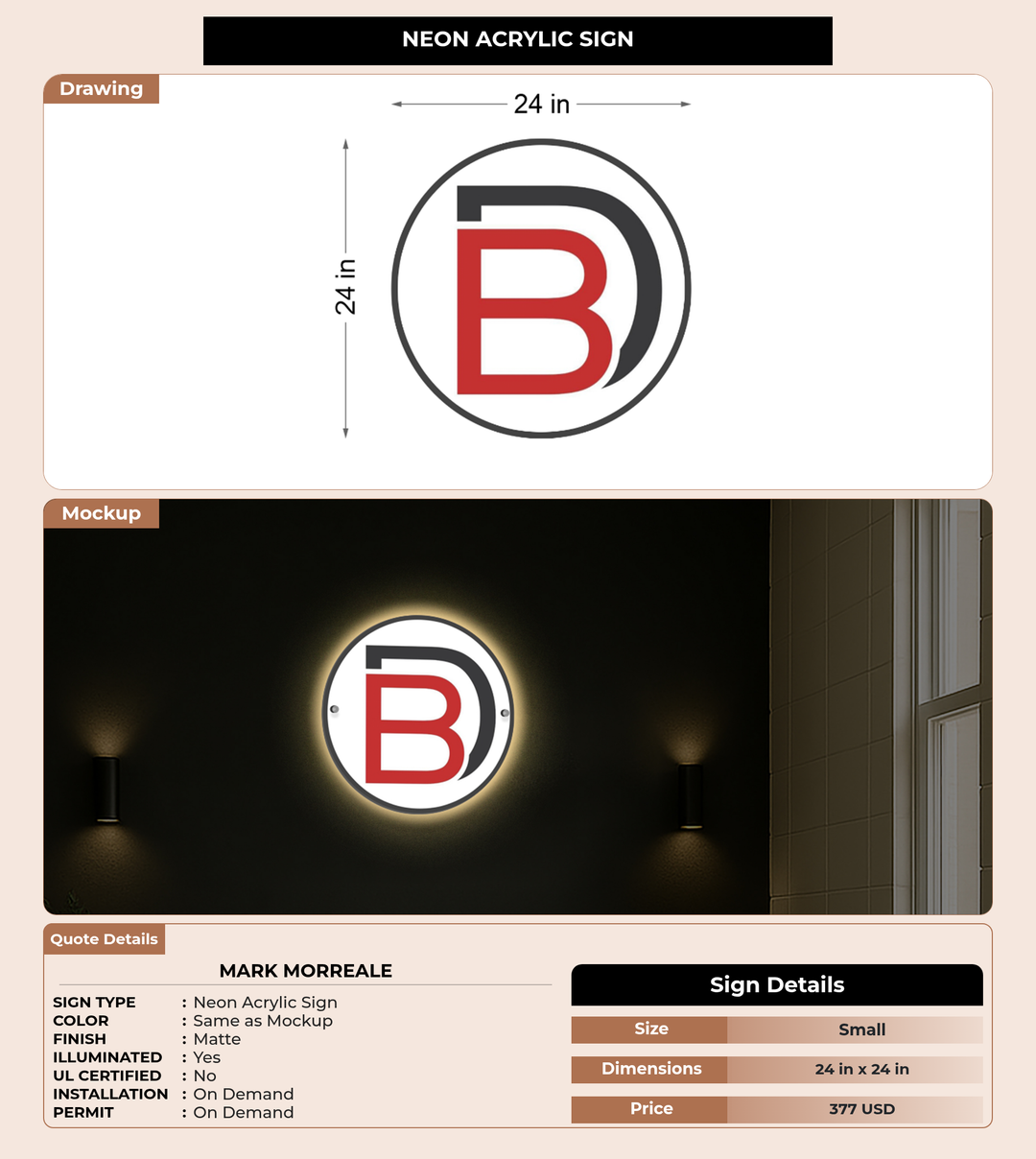 CUSTOM MOCKUP SIGN FOR Mark Morreale