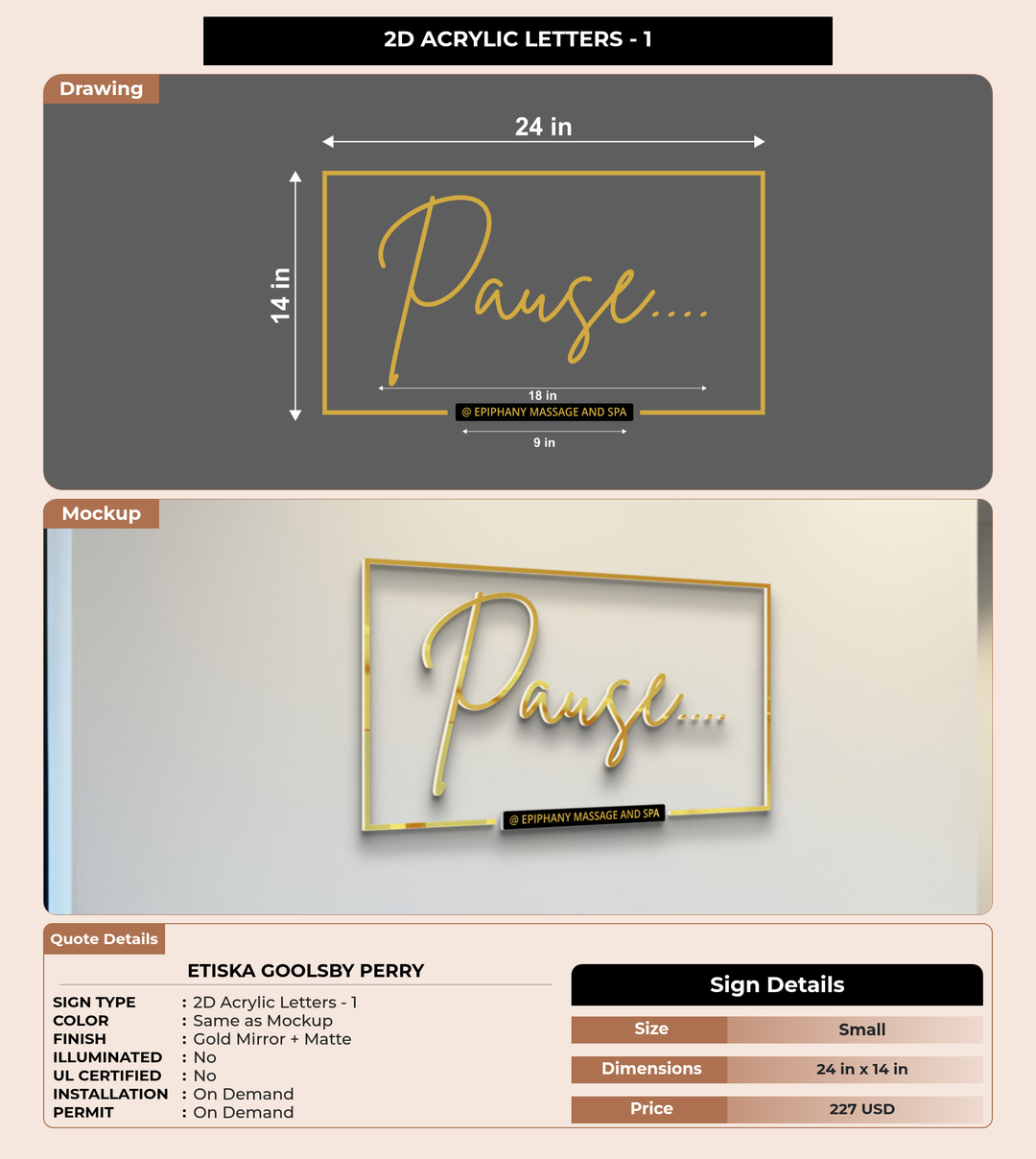 CUSTOM MOCKUP SIGN FOR Etiska Goolsby Perry